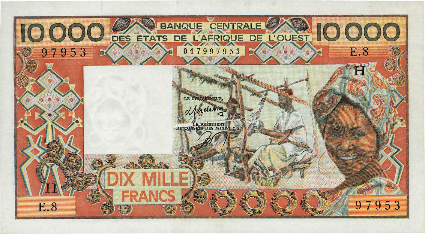 10000 Francs ESTADOS DEL OESTE AFRICANO  1978 P.609Hb EBC+
