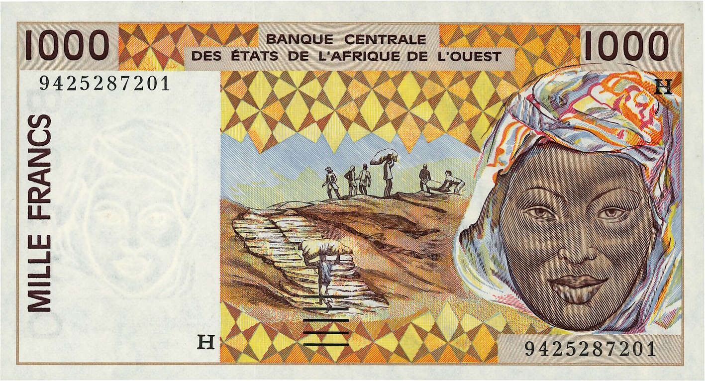 1000 Francs STATI AMERICANI AFRICANI  1994 P.611Hd FDC