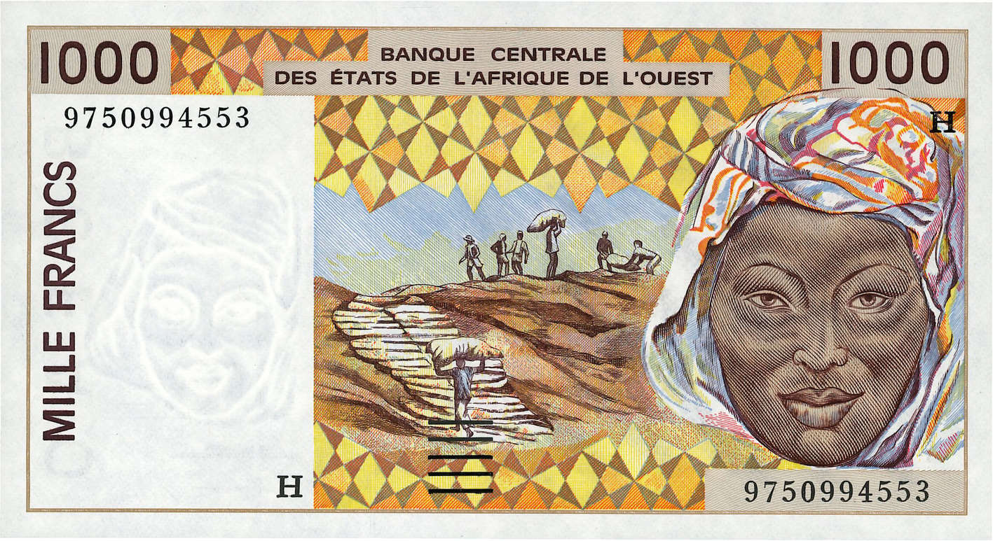 1000 Francs ÉTATS DE L AFRIQUE DE L OUEST  1997 P.611Hg SPL+