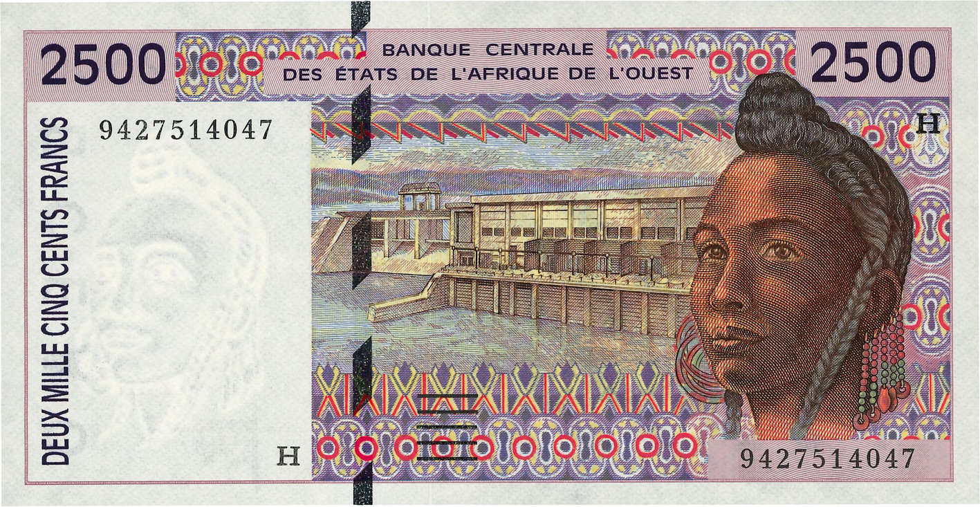 2500 Francs ESTADOS DEL OESTE AFRICANO  1994 P.612Hc FDC