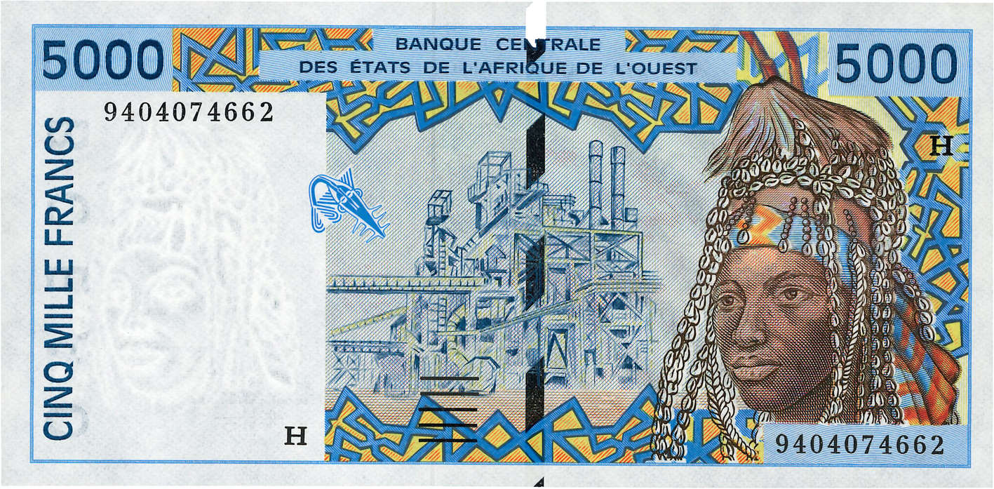 5000 Francs ÉTATS DE L AFRIQUE DE L OUEST  1994 P.613Hb pr.NEUF