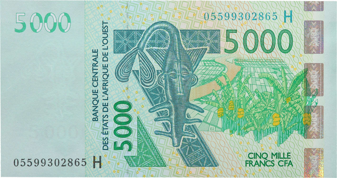 5000 Francs ÉTATS DE L AFRIQUE DE L OUEST  2005 P.617Hc NEUF