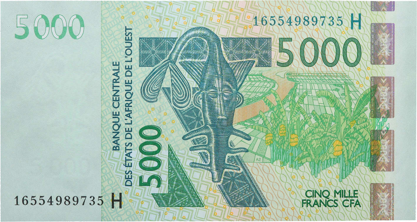 5000 Francs ÉTATS DE L AFRIQUE DE L OUEST  2016 P.617Hp NEUF
