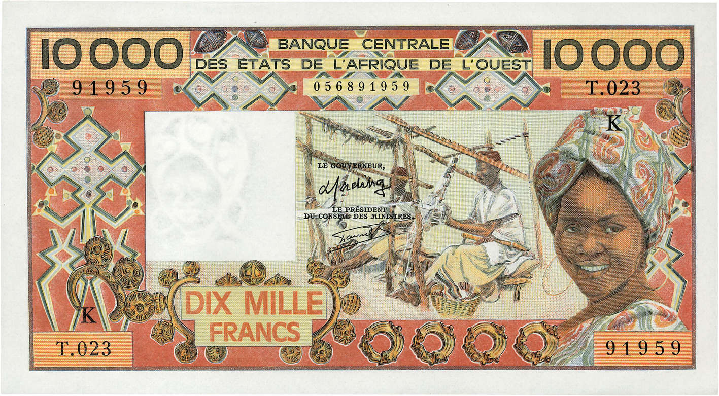 10000 Francs ESTADOS DEL OESTE AFRICANO  1984 P.709Ki SC+