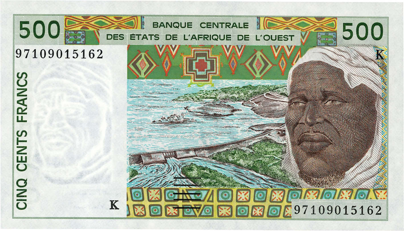 500 Francs STATI AMERICANI AFRICANI  1997 P.710Kh FDC