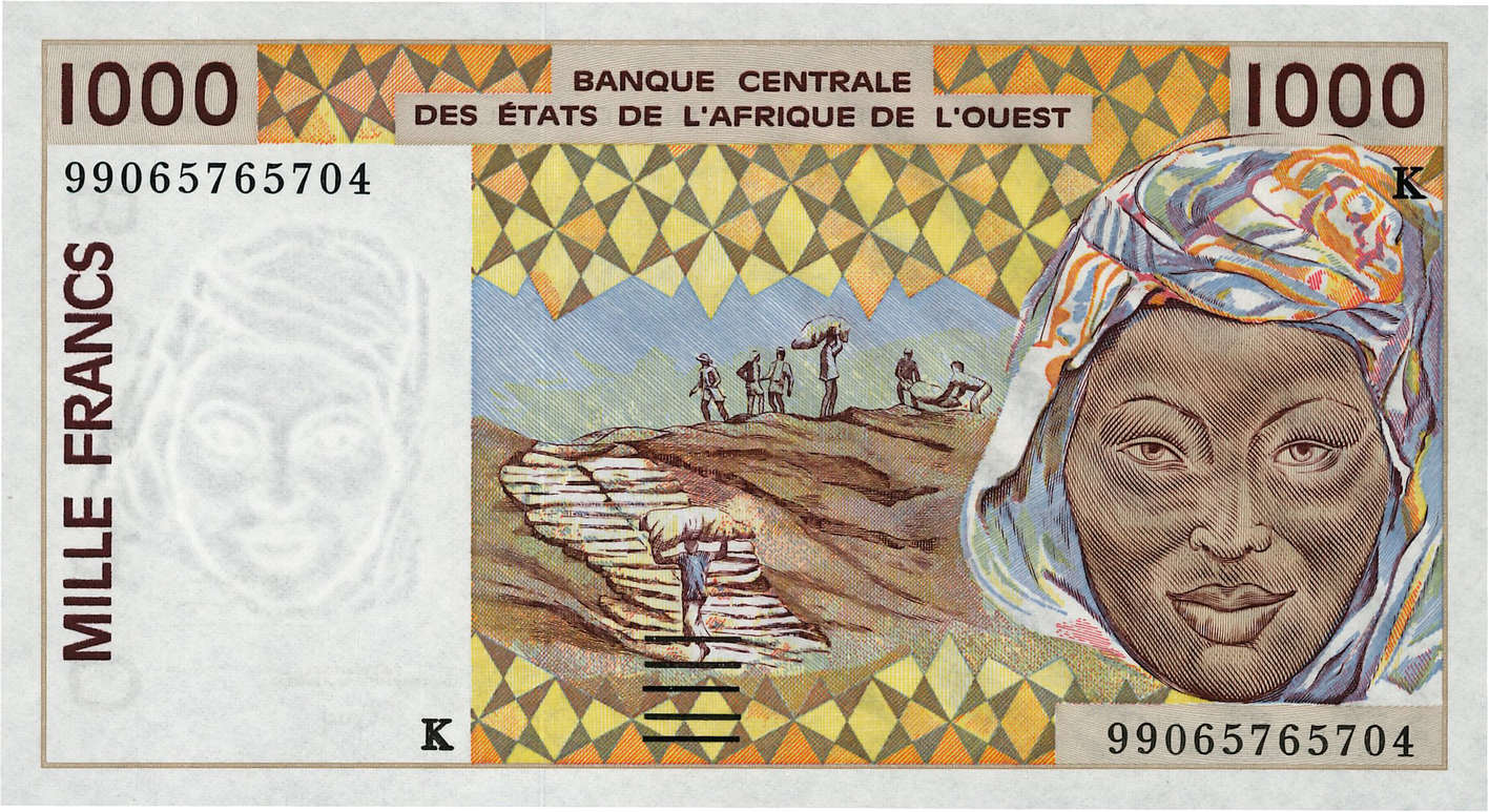 1000 Francs STATI AMERICANI AFRICANI  1999 P.711Ki FDC