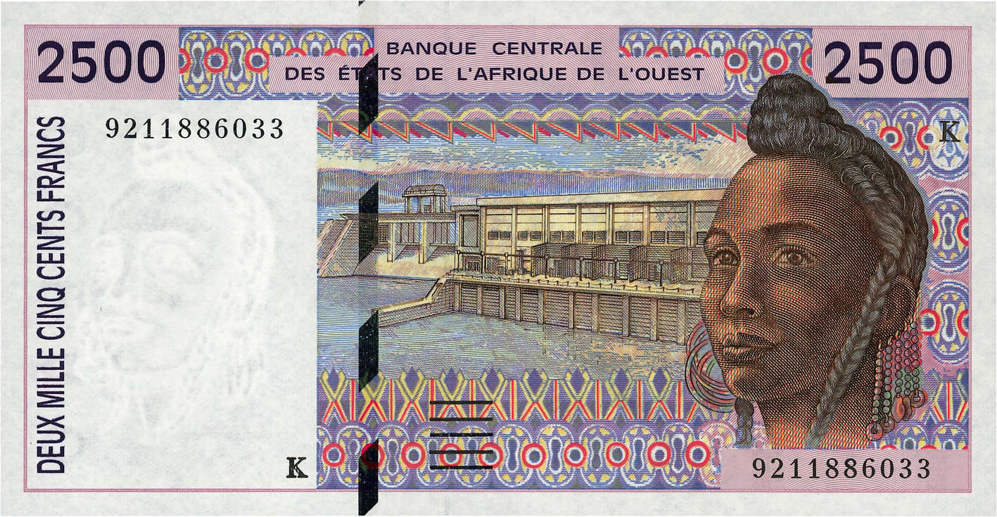2500 Francs ÉTATS DE L AFRIQUE DE L OUEST  1992 P.712Ka NEUF