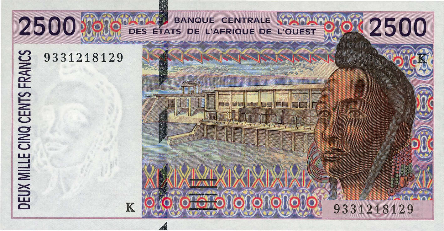 2500 Francs ÉTATS DE L AFRIQUE DE L OUEST  1993 P.712Kb pr.NEUF