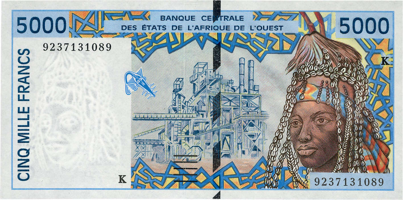 5000 Francs ÉTATS DE L AFRIQUE DE L OUEST  1992 P.713Ka pr.NEUF