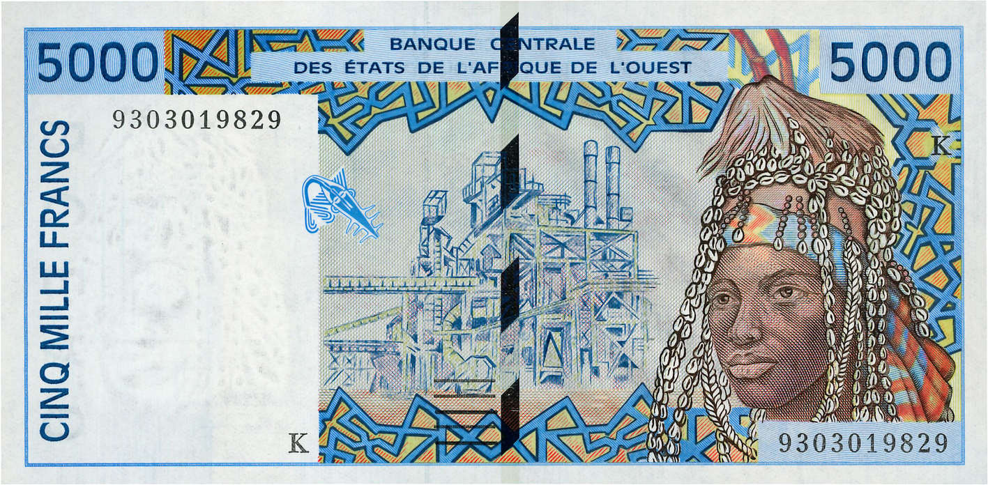 5000 Francs ÉTATS DE L AFRIQUE DE L OUEST  1993 P.713Kb pr.NEUF