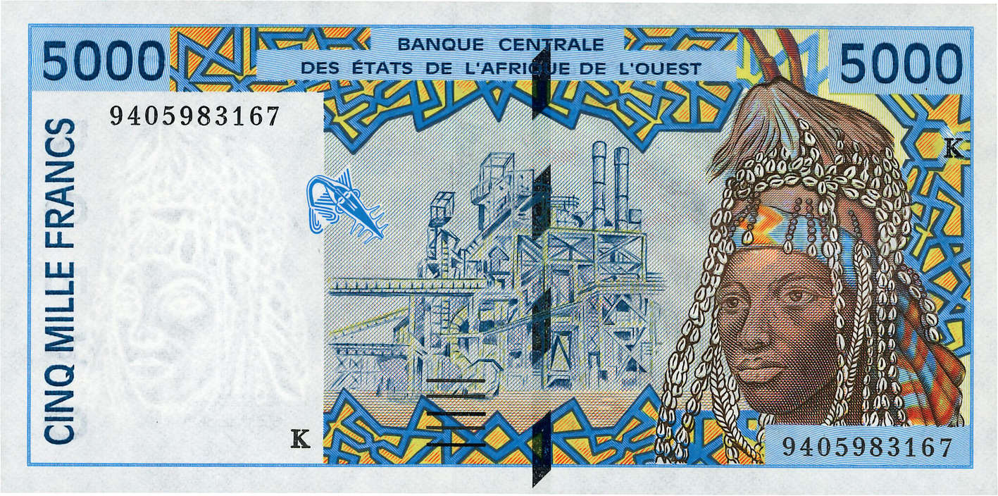 5000 Francs WEST AFRICAN STATES  1994 P.713Kc UNC-