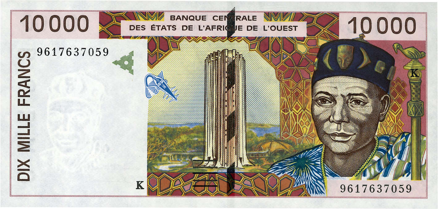 10000 Francs WEST AFRIKANISCHE STAATEN  1996 P.714Kd fST+