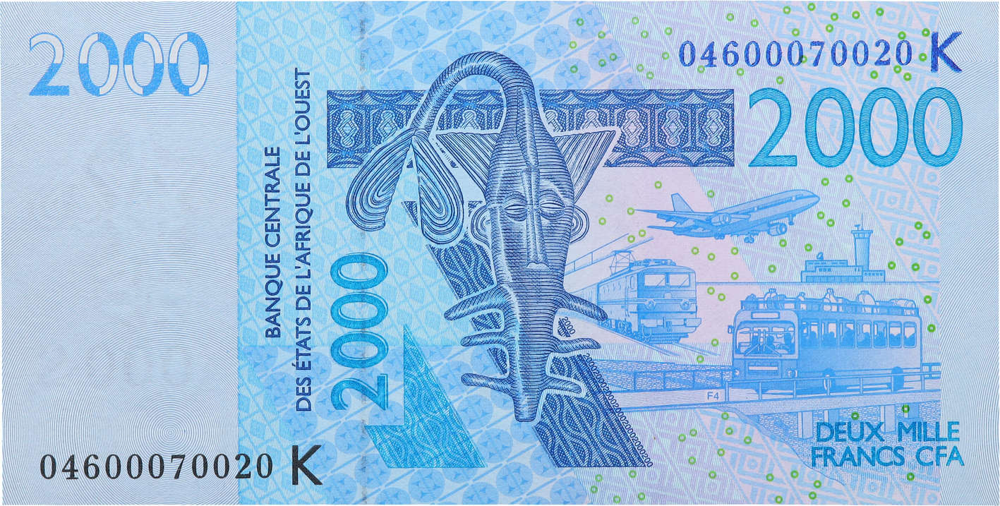 2000 Francs WEST AFRICAN STATES  2004 P.716Kb UNC-