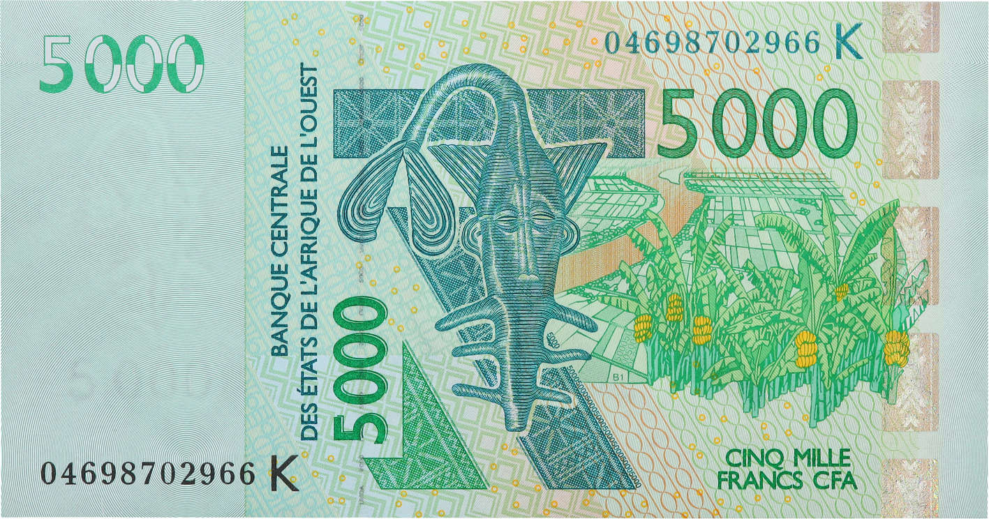 5000 Francs WEST AFRICAN STATES  2004 P.717Kb UNC