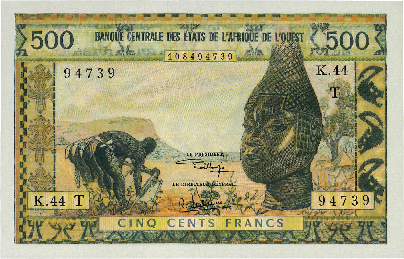 500 Francs ÉTATS DE L AFRIQUE DE L OUEST  1973 P.802Tk NEUF