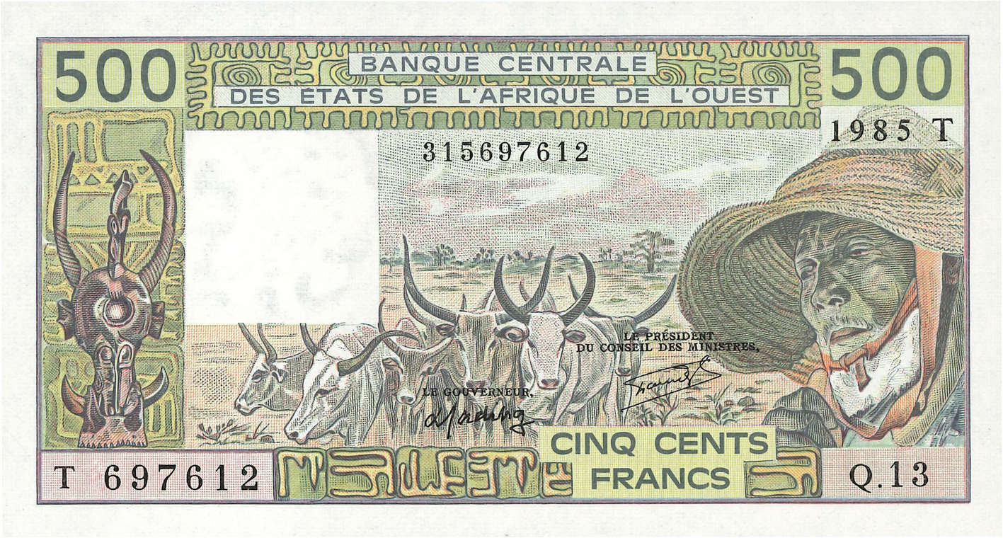 500 Francs ÉTATS DE L AFRIQUE DE L OUEST  1985 P.806Th NEUF