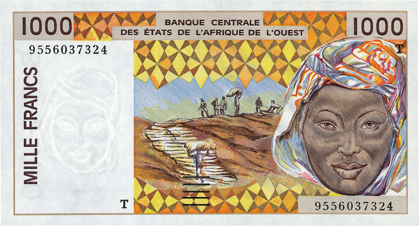 1000 Francs ÉTATS DE L AFRIQUE DE L OUEST  1995 P.811Te NEUF