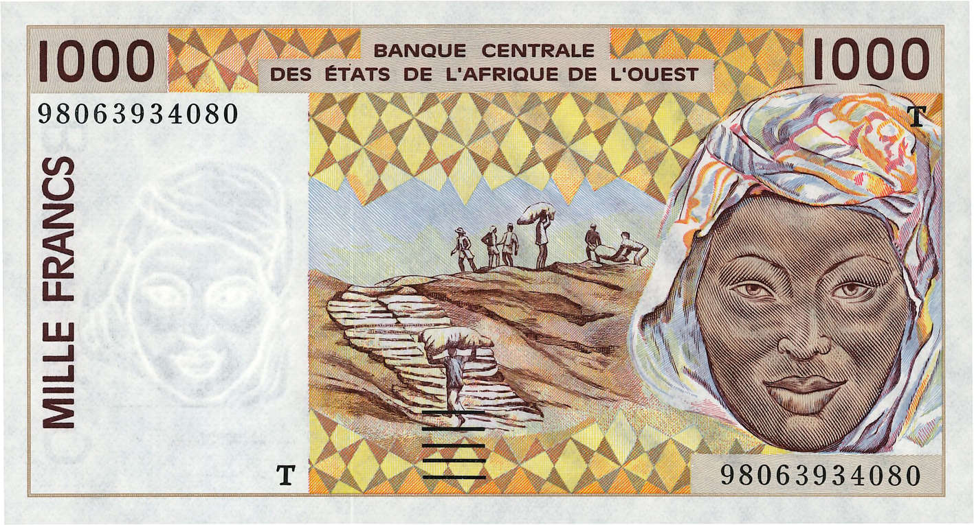 1000 Francs WEST AFRICAN STATES  1998 P.811Th UNC-