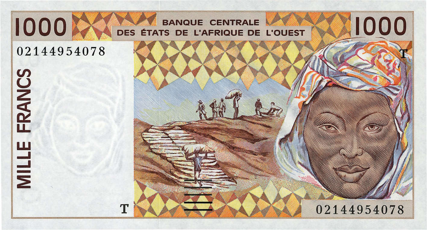 1000 Francs ÉTATS DE L AFRIQUE DE L OUEST  2002 P.811Tl NEUF