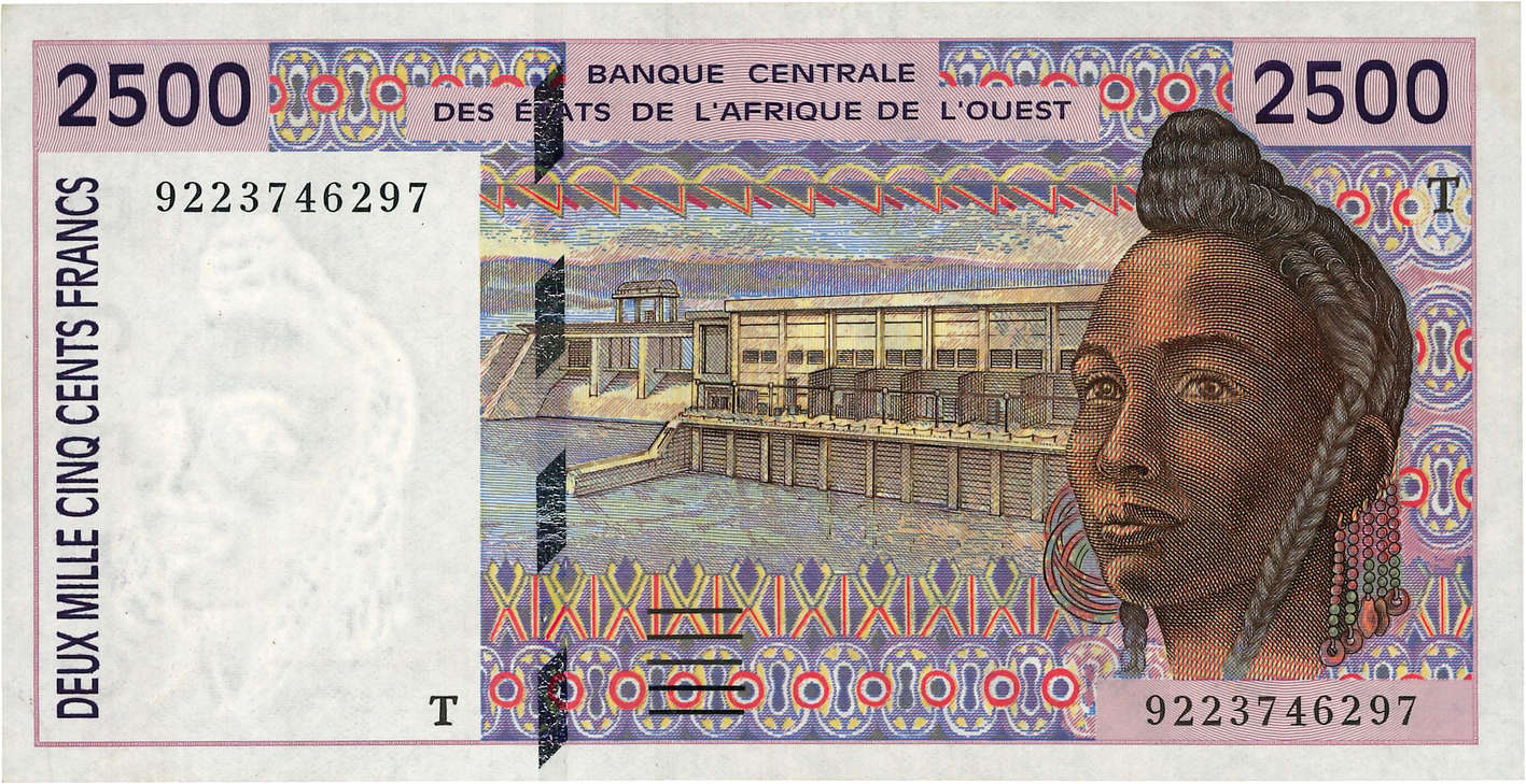 2500 Francs WEST AFRIKANISCHE STAATEN  1992 P.812Ta VZ+