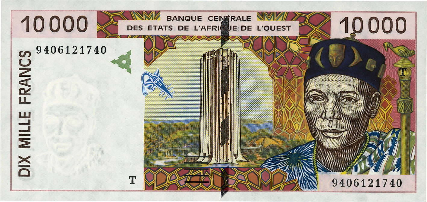 10000 Francs WEST AFRIKANISCHE STAATEN  1994 P.814Tb ST