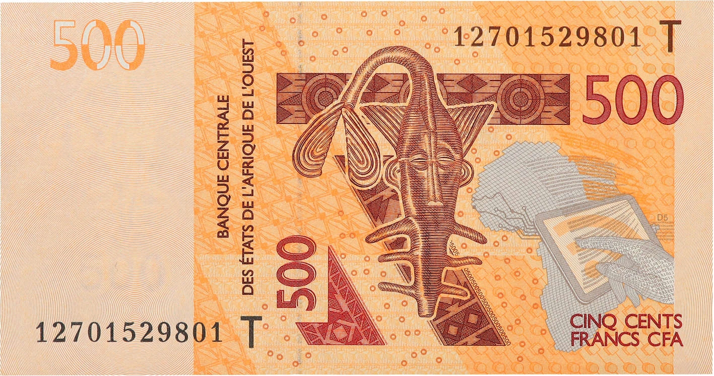 500 Francs STATI AMERICANI AFRICANI  2012 P.819Ta FDC