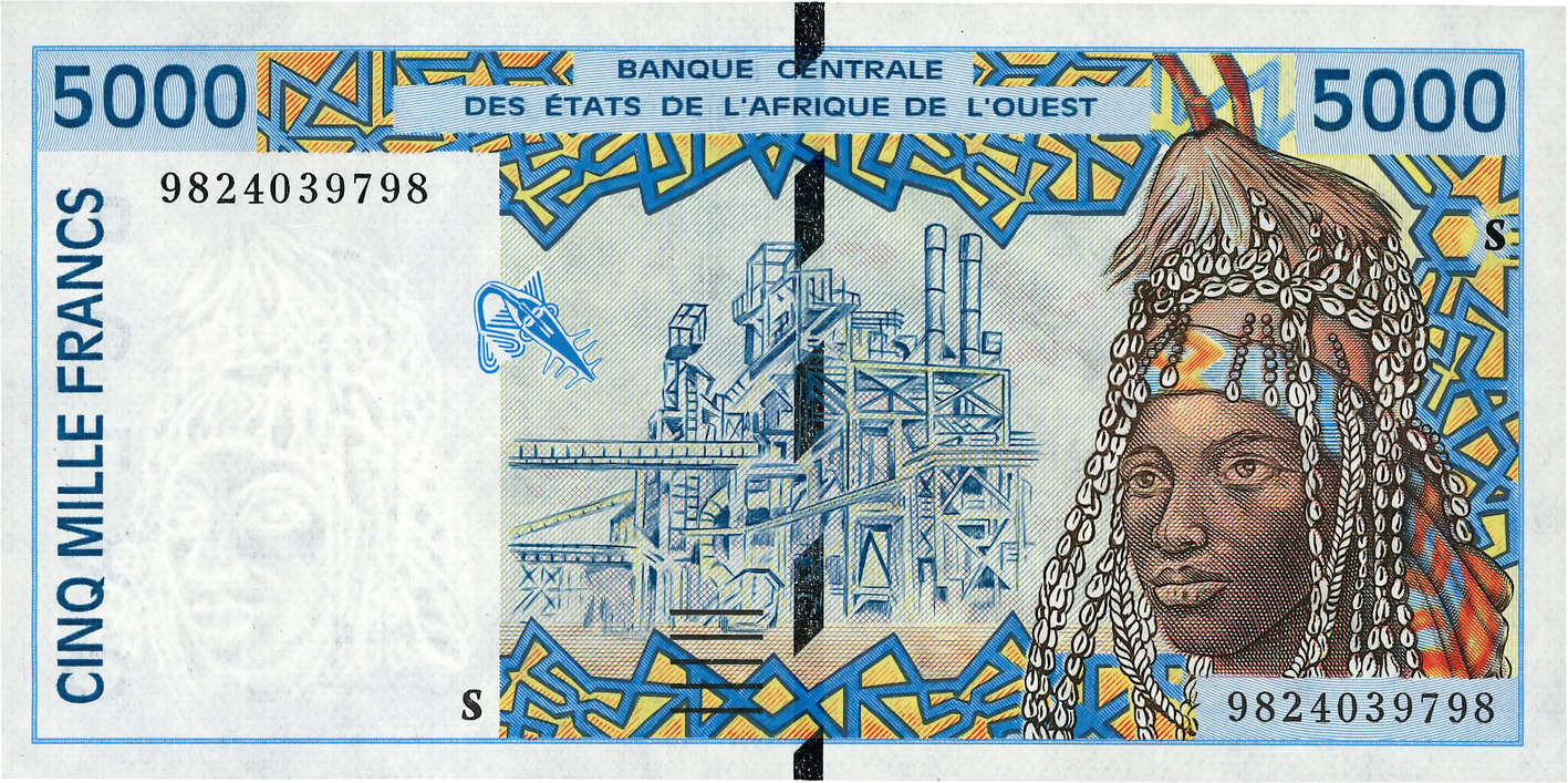 5000 Francs ESTADOS DEL OESTE AFRICANO  1998 P.913Sb SC+