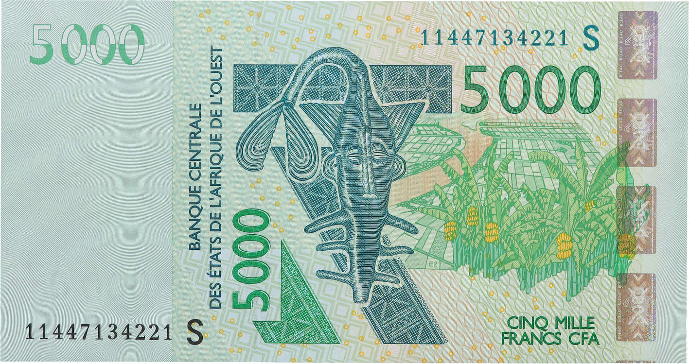 5000 Francs ÉTATS DE L AFRIQUE DE L OUEST  2011 P.917Sj NEUF