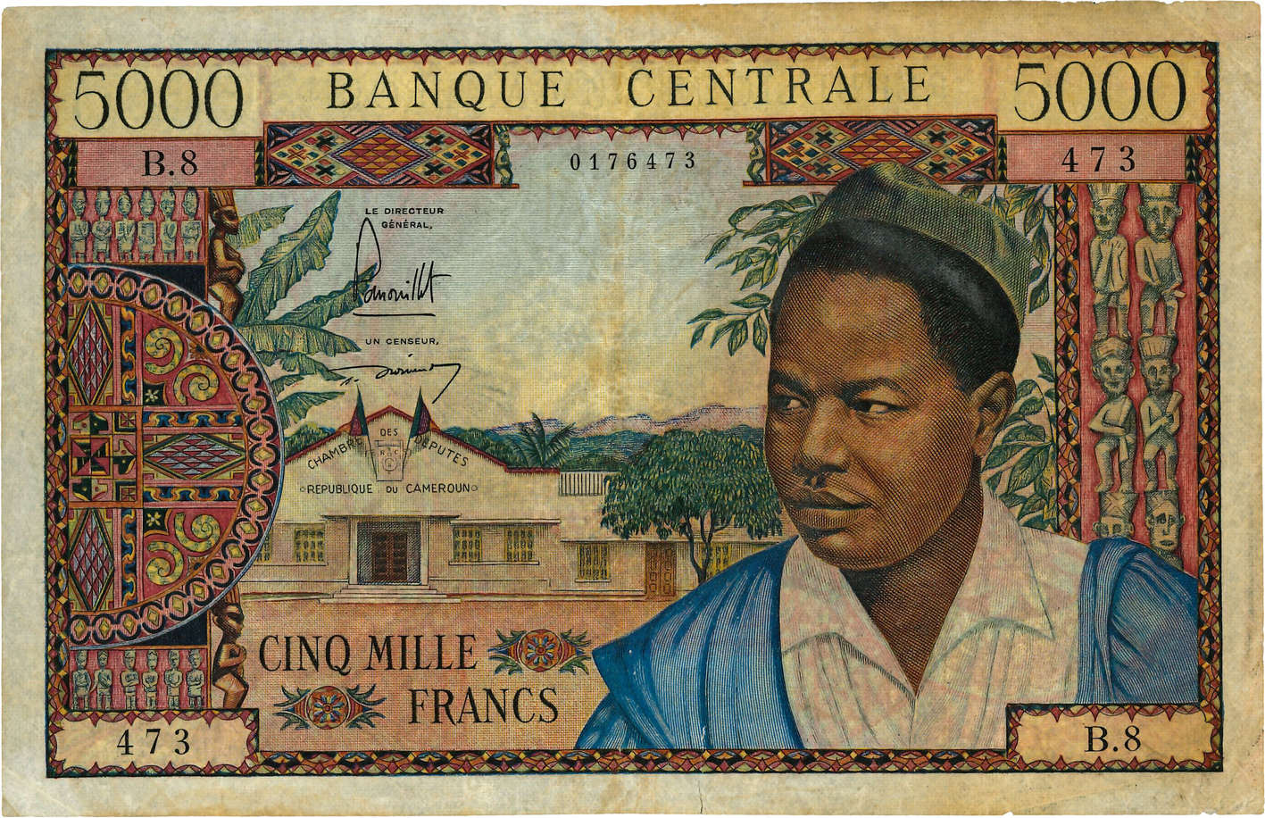 5000 Francs CAMEROON  1961 P.08 F