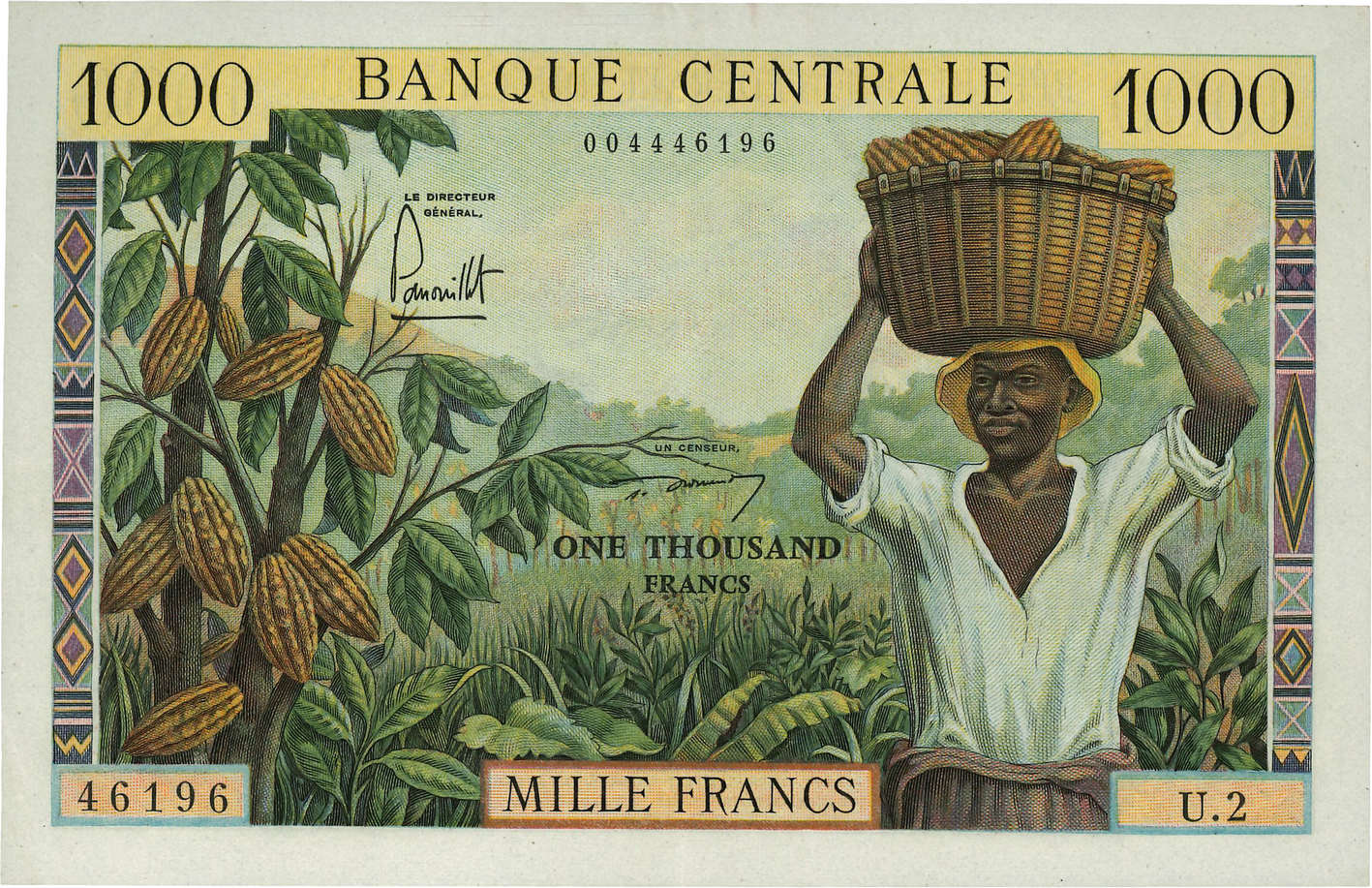 1000 Francs CAMERUN  1962 P.12a q.SPL