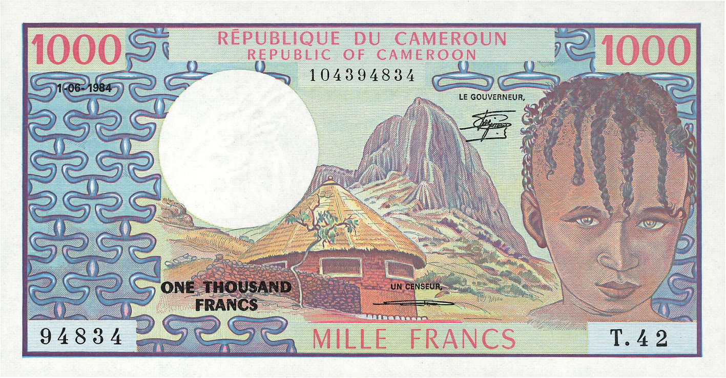 1000 Francs CAMEROUN  1984 P.21 NEUF