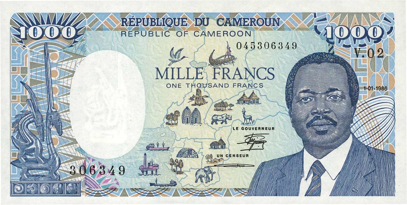 1000 Francs CAMEROUN  1986 P.26a NEUF