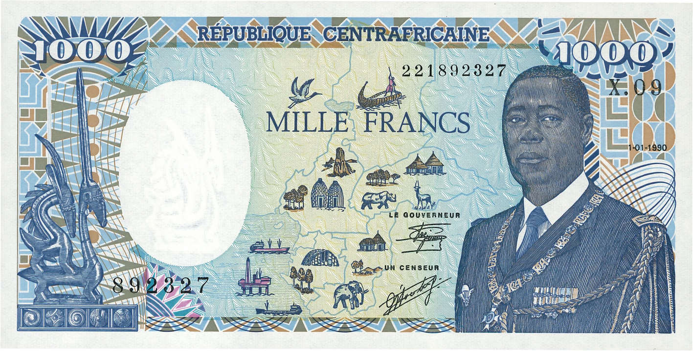 1000 Francs CENTRAL AFRICAN REPUBLIC  1990 P.16 UNC