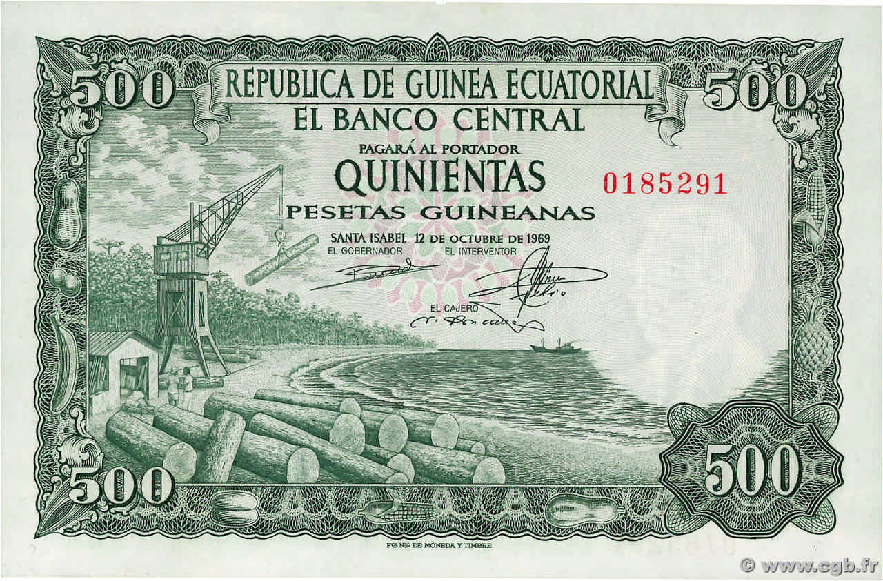 500 Pesetas Guineanas GUINÉE ÉQUATORIALE  1969 P.02 pr.NEUF