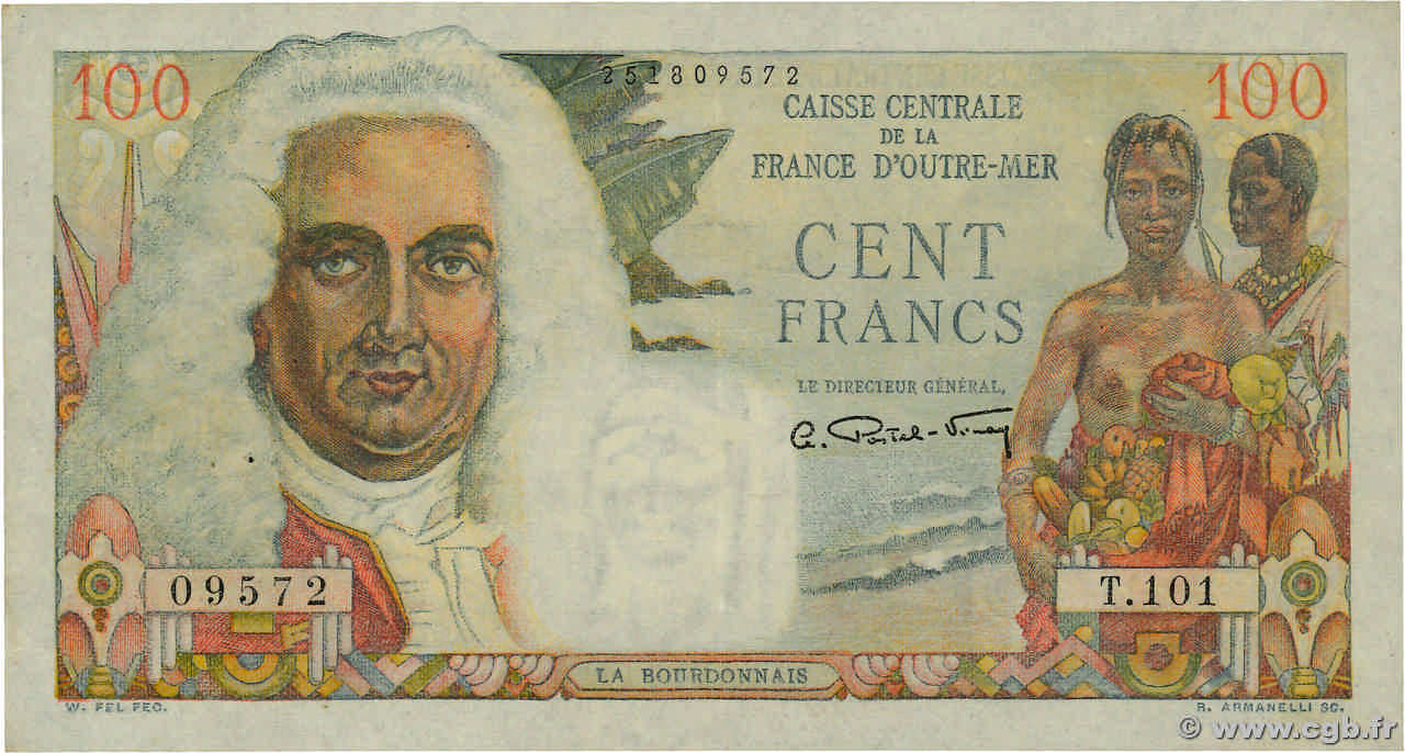100 Francs La Bourdonnais AFRIQUE ÉQUATORIALE FRANÇAISE  1946 P.24 SPL