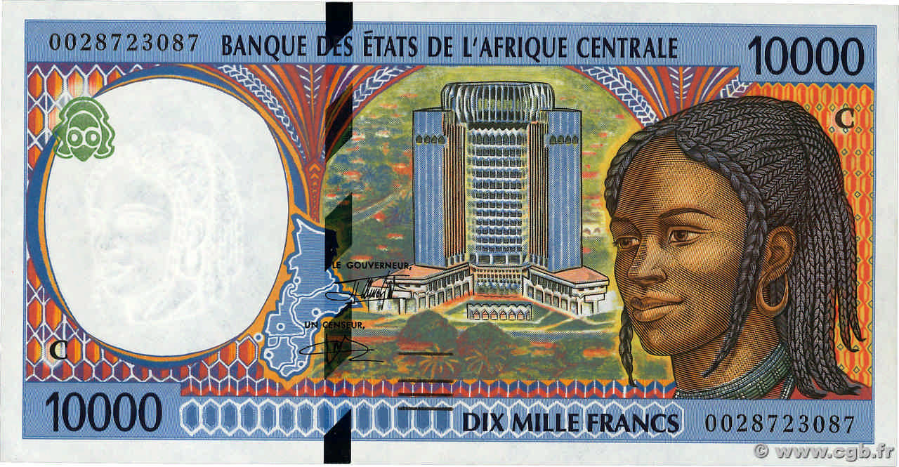 10000 Francs ÉTATS DE L AFRIQUE CENTRALE  2000 P.105Cf SPL+