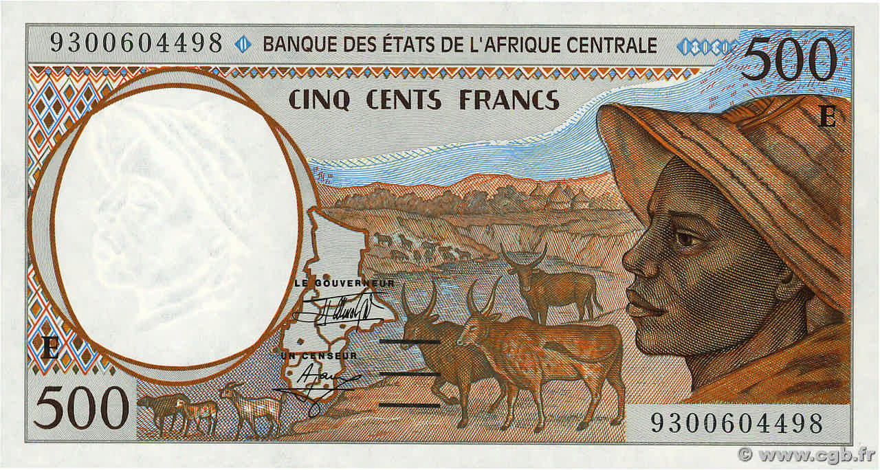500 Francs ESTADOS DE ÁFRICA CENTRAL
  1993 P.201Ea FDC