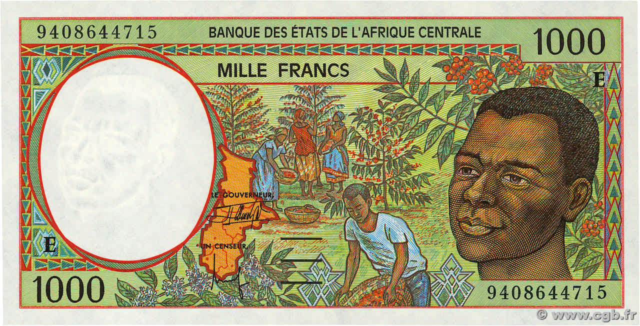 1000 Francs ÉTATS DE L AFRIQUE CENTRALE  1994 P.202Eb NEUF