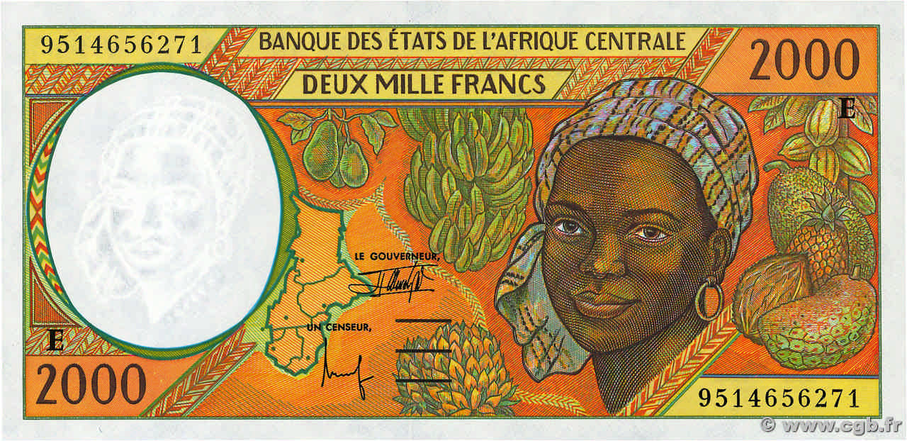 2000 Francs ÉTATS DE L AFRIQUE CENTRALE  1995 P.203Ec NEUF