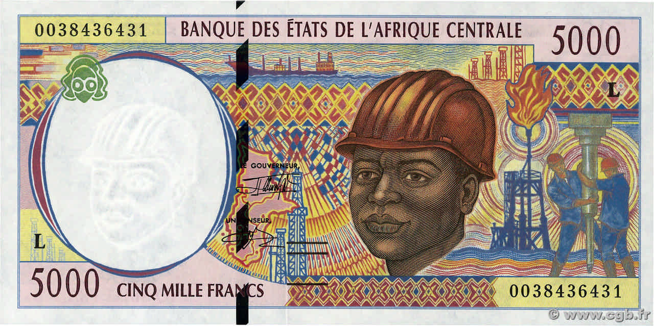 5000 Francs ÉTATS DE L AFRIQUE CENTRALE  2000 P.404Lf pr.NEUF