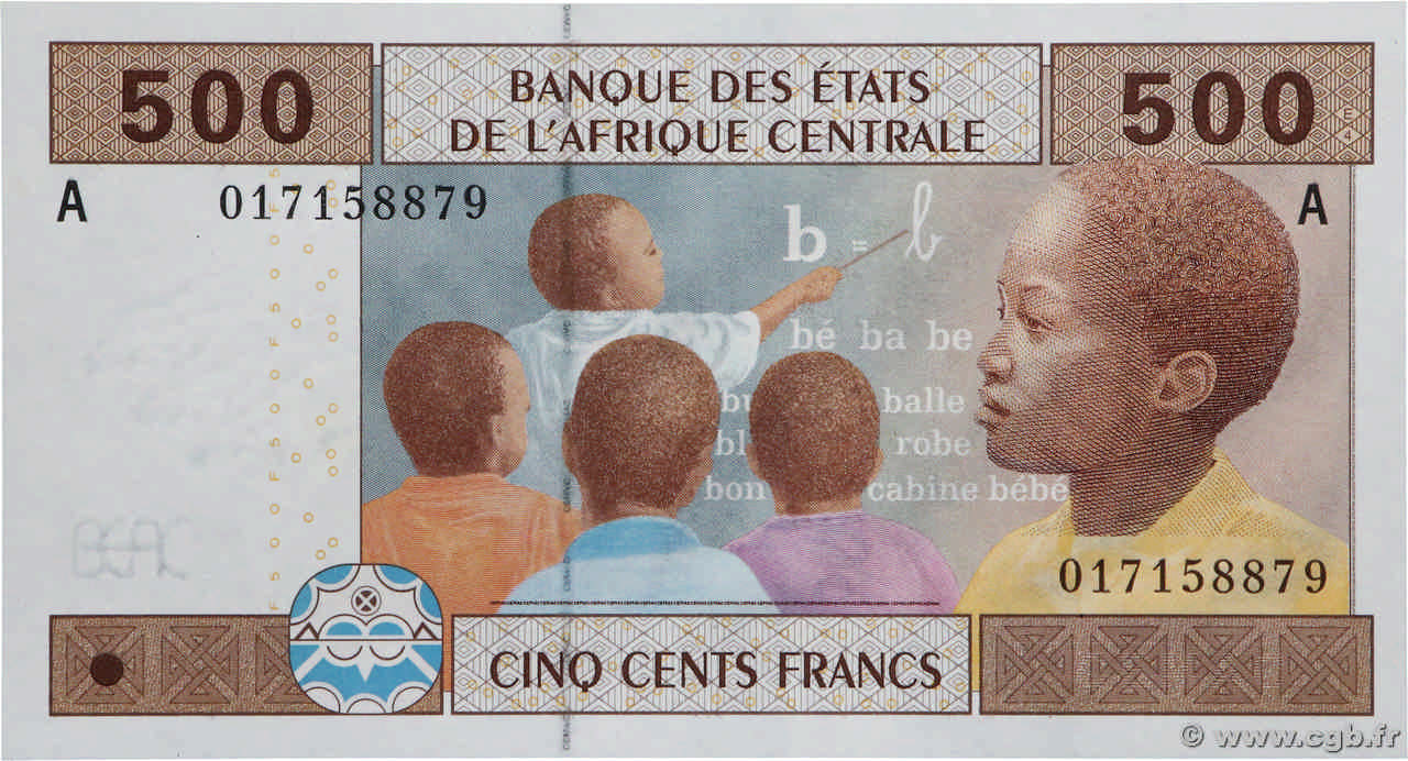 500 Francs STATI DI L  AFRICA CENTRALE  2002 P.406A FDC
