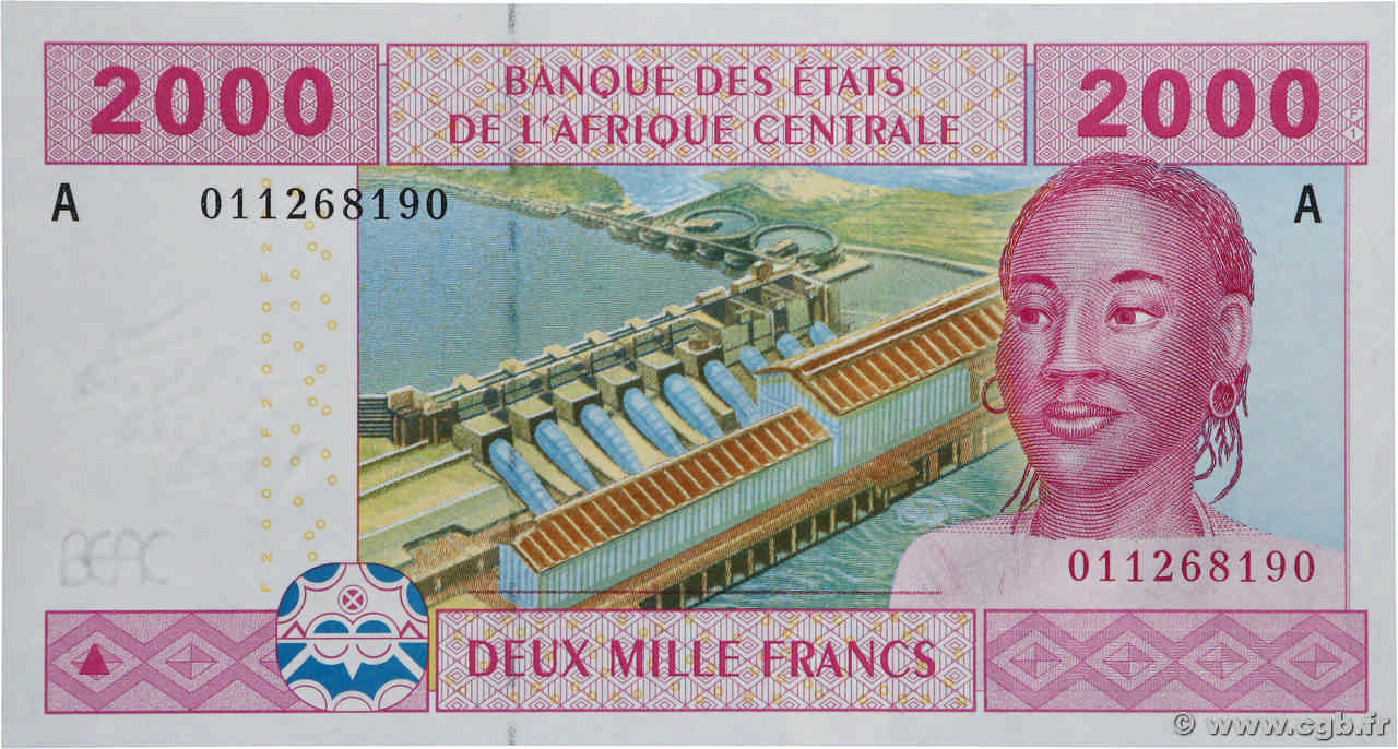 2000 Francs ÉTATS DE L AFRIQUE CENTRALE  2002 P.408Aa NEUF
