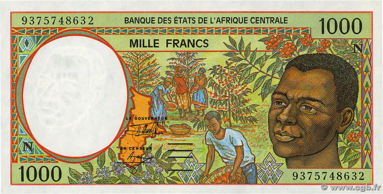 1000 Francs ÉTATS DE L AFRIQUE CENTRALE  1993 P.502Na NEUF