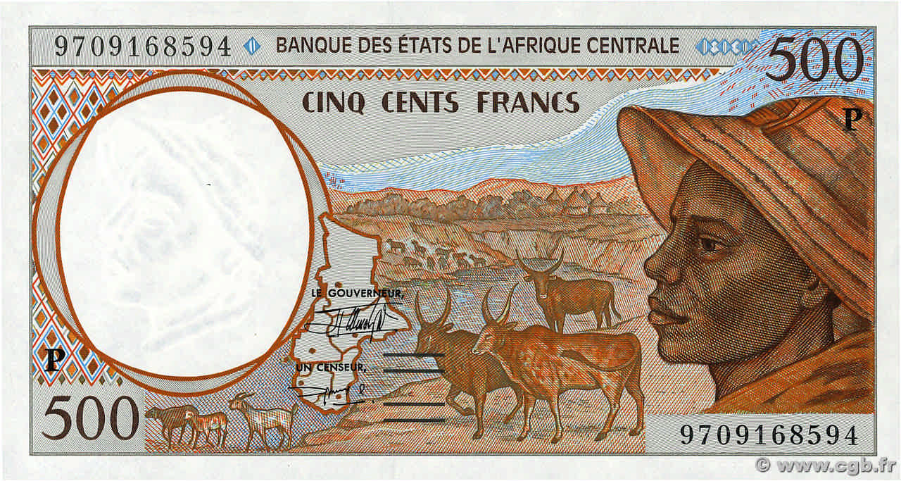 500 Francs ÉTATS DE L AFRIQUE CENTRALE  1997 P.601Pd NEUF