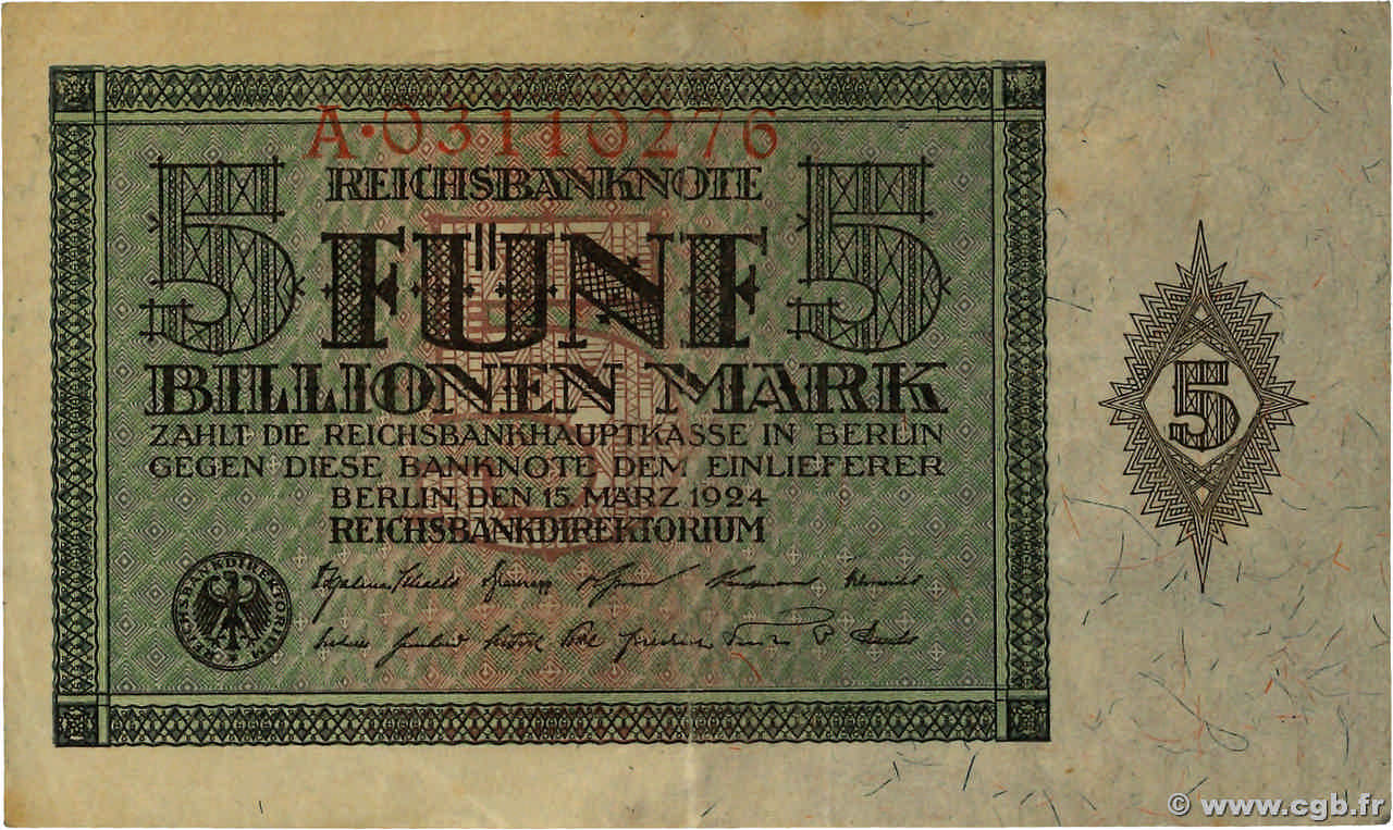 5 Billions Mark GERMANIA  1924 P.141 BB