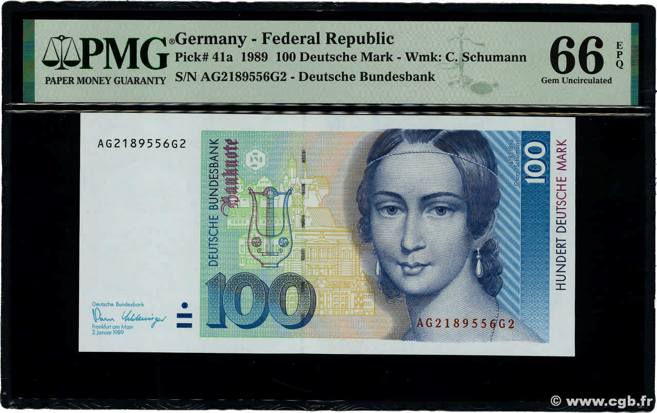 100 Deutsche Mark GERMAN FEDERAL REPUBLIC  1989 P.41a FDC