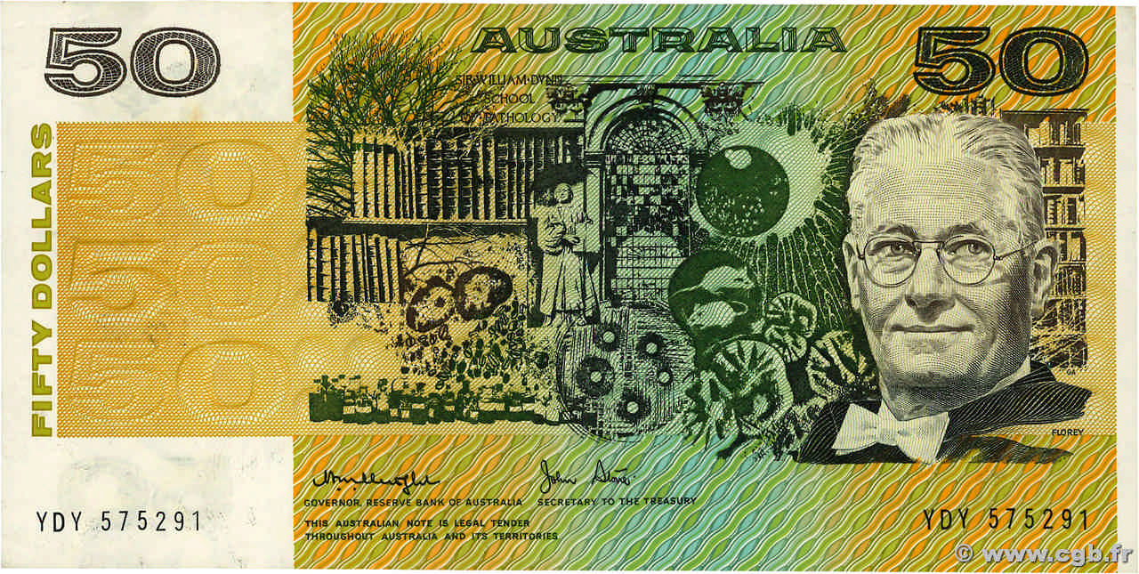 50 Dollars AUSTRALIA  1985 P.47c SPL