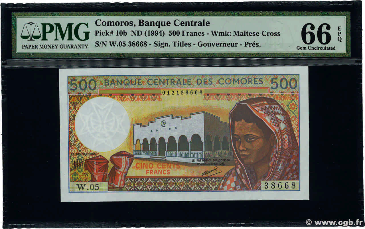 500 Francs COMORES  1994 P.10b NEUF