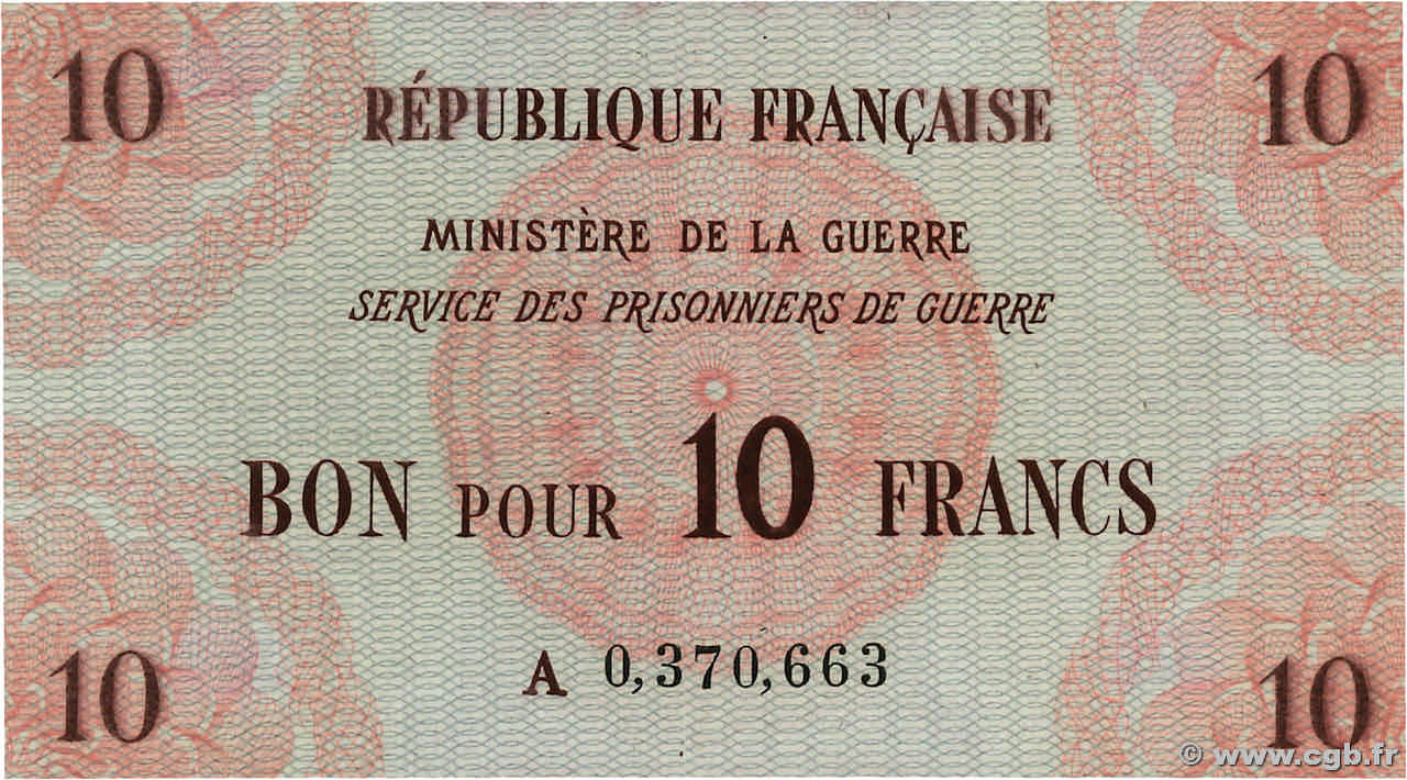 10 Francs FRANCE Regionalismus und verschiedenen  1945 K.003 ST