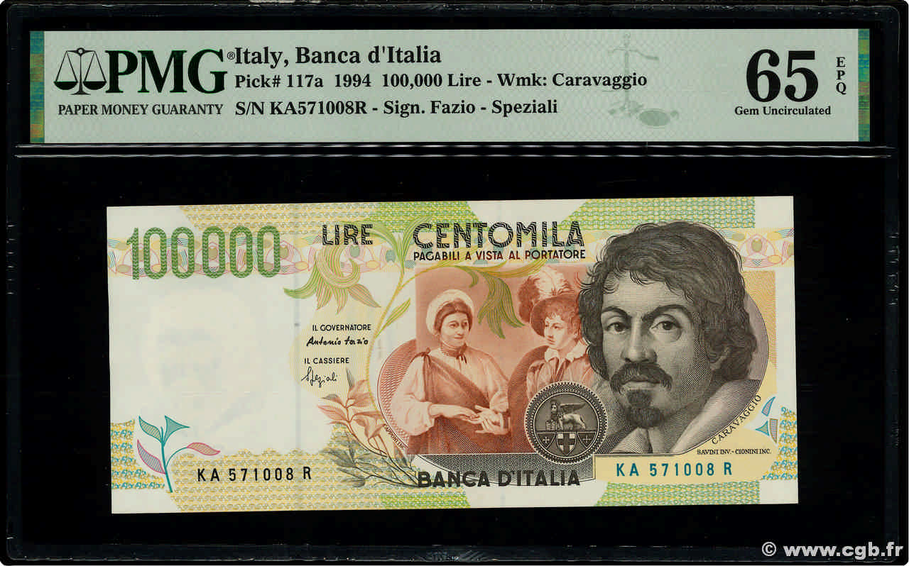 100000 Lire ITALIEN  1994 P.117a ST